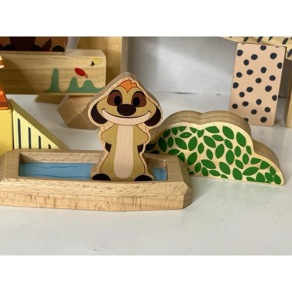 Just Play Disney Wooden Lion King Pride Rock Building Blocks set